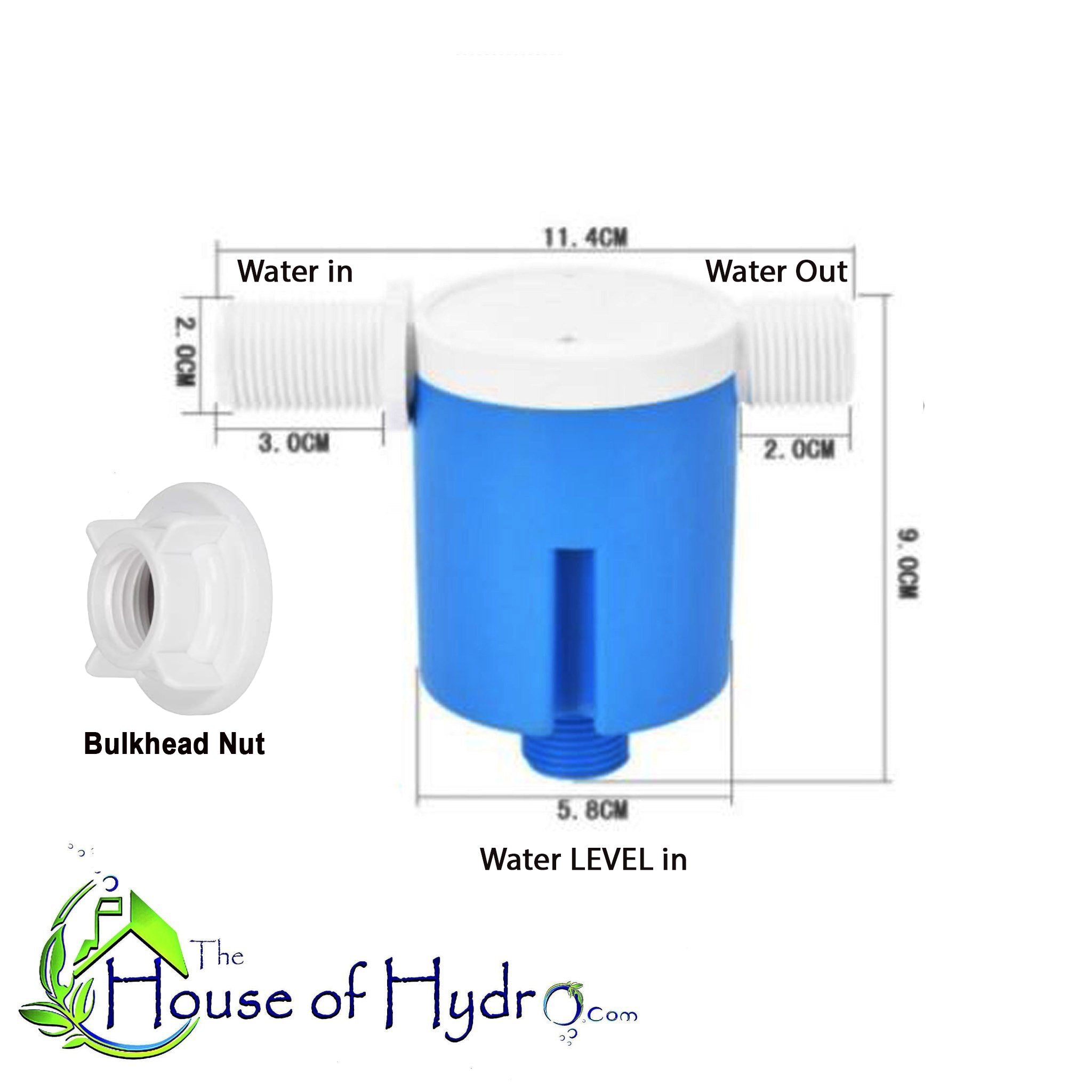Auto Fill Mini Float Valve 1/2 Interior or Exterior Mount – The House of  Hydro